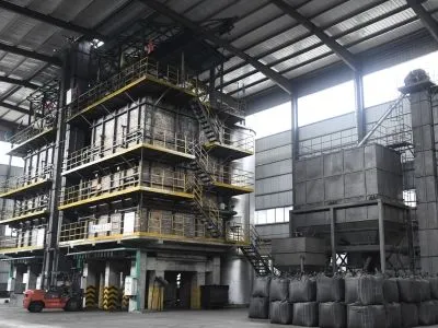Extruded activated carbon production plant